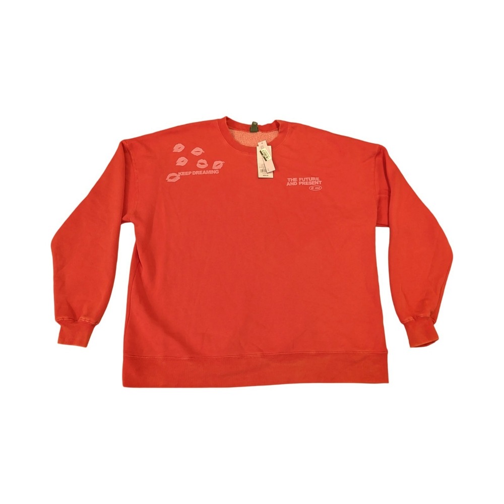 ⭐C1 Wild Fable Distressed/Faded Sweatshirt Red Keep Dreaming Size Medium - Picture 1 of 5